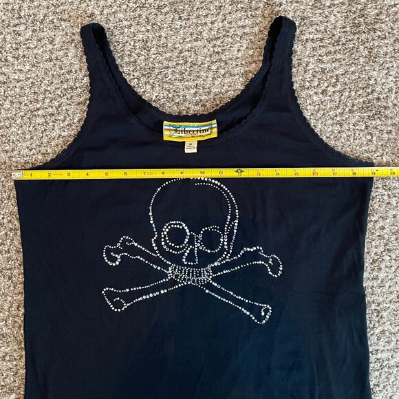 NWOT Size XL Libertine for Target black tank with skull and crossbones sequins - Picture 2 of 8
